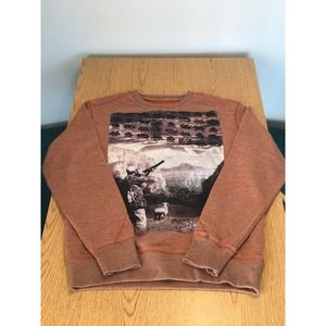 Hunting orange crewneck sweater sz L